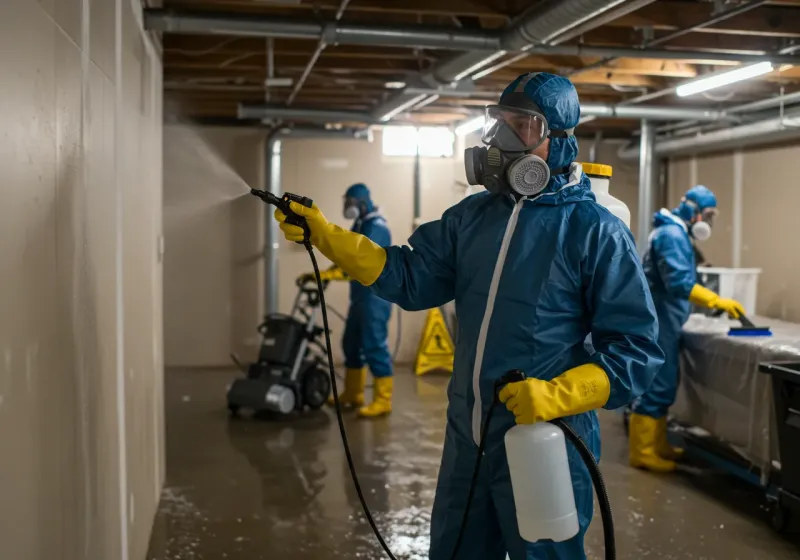 Basement Sanitization and Antimicrobial Treatment process in Columbia, MO