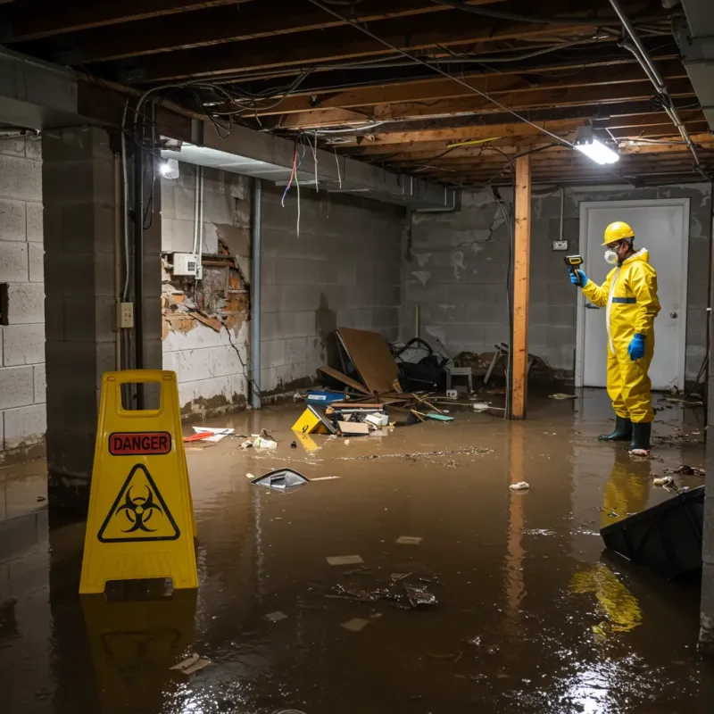 Flooded Basement Electrical Hazard in Columbia, MO Property